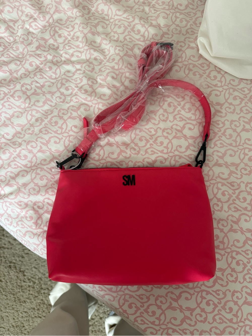 Steve Madden Hot Pink Crossbody Bag with SM Logo